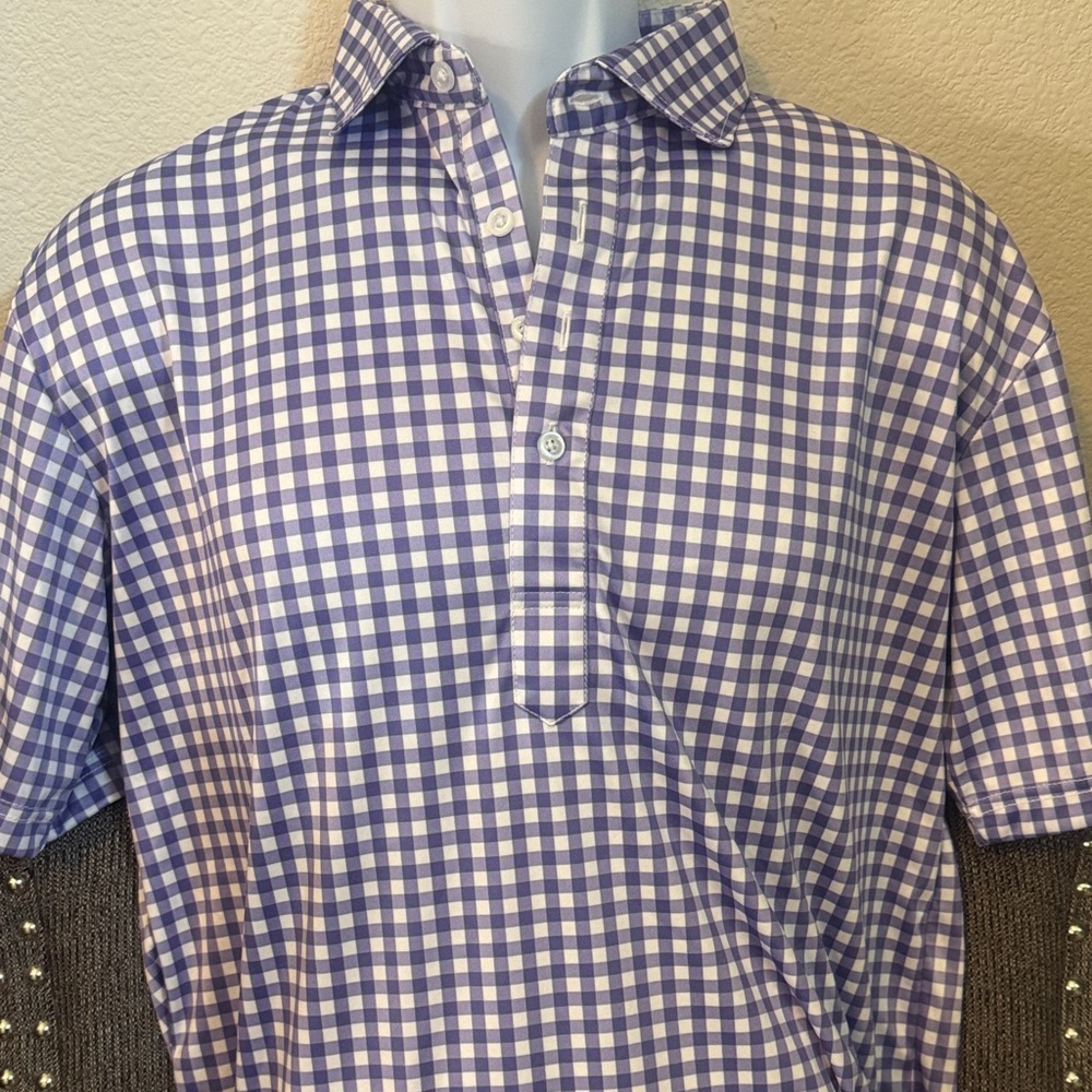 Classic Purple Checkered Men's Shirt